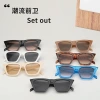 Metal hinge cross-border trendy brand angular sunglasses 2024 new style sunglasses for women's fashion show UV protection glasses Application Scenario